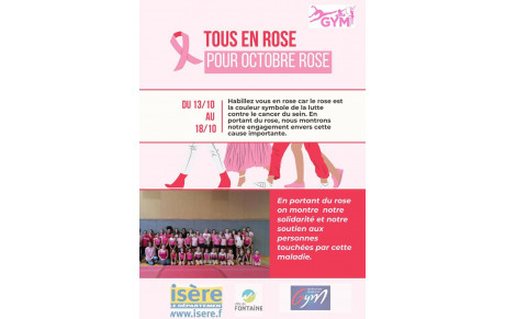 l'ASF GYM soutient OCTOBRE ROSE